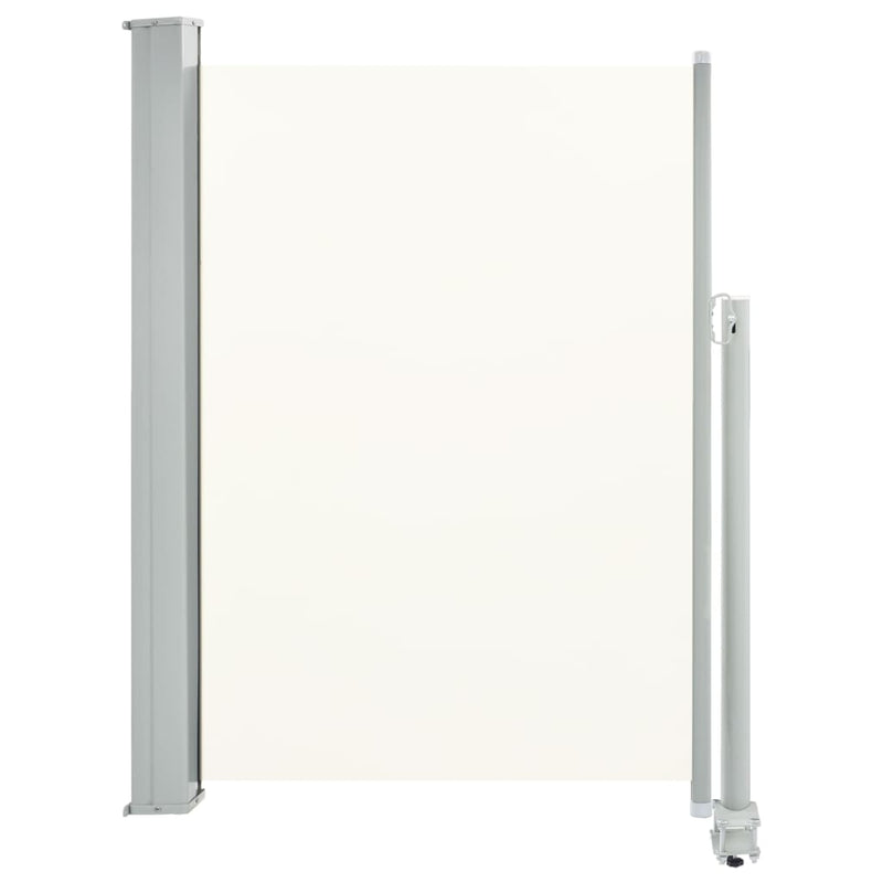 Patio Retractable Side Awning 39.4"x118.1" Cream