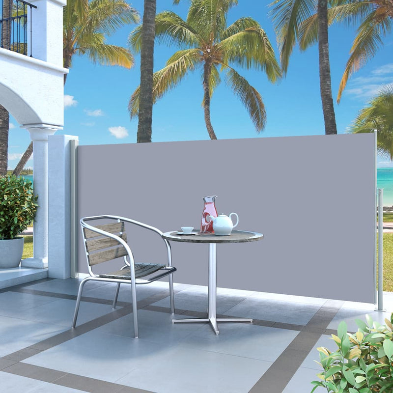 Retractable Side Awning 55.1"x118.1" Gray