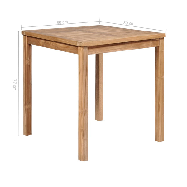 Patio Table 31.5"x31.5"x30.3" Solid Teak Wood