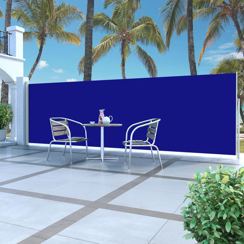 Retractable Side Awning 63"x196.9" Blue