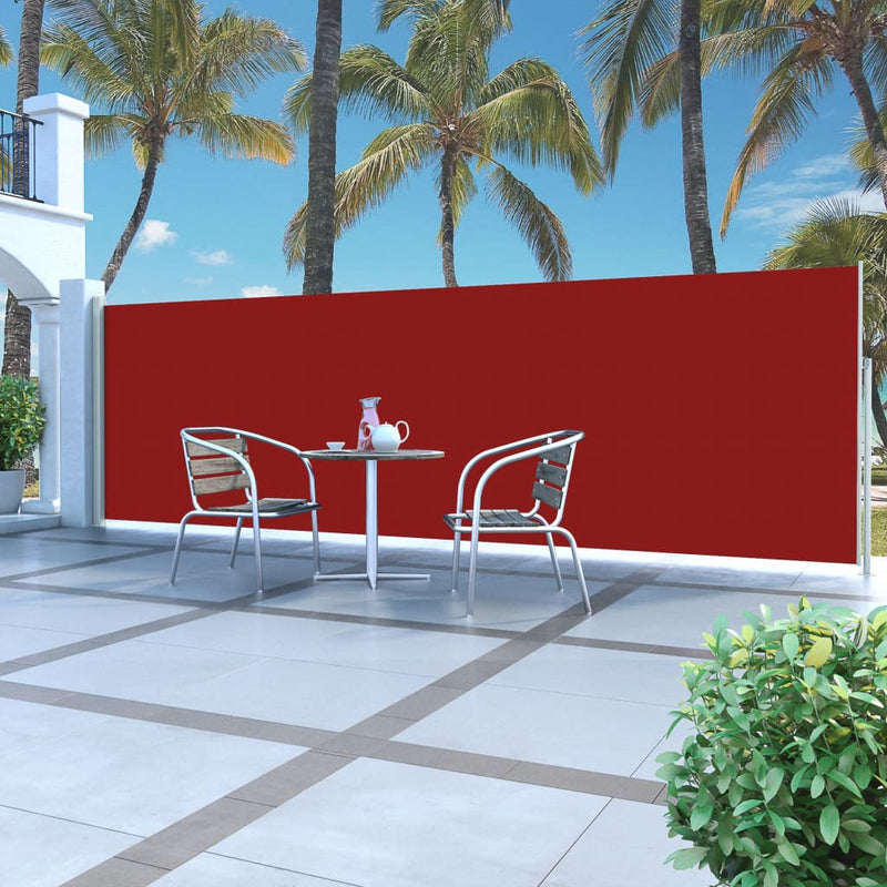 Retractable Side Awning 63"x196.9" Red