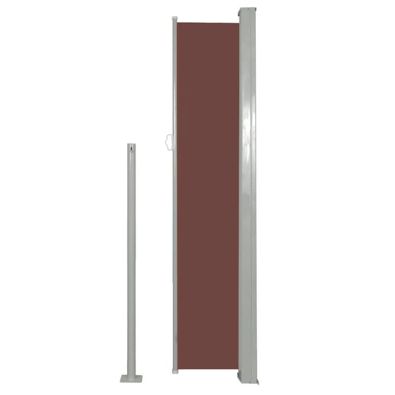 Retractable Side Awning 63"x196.9" Brown