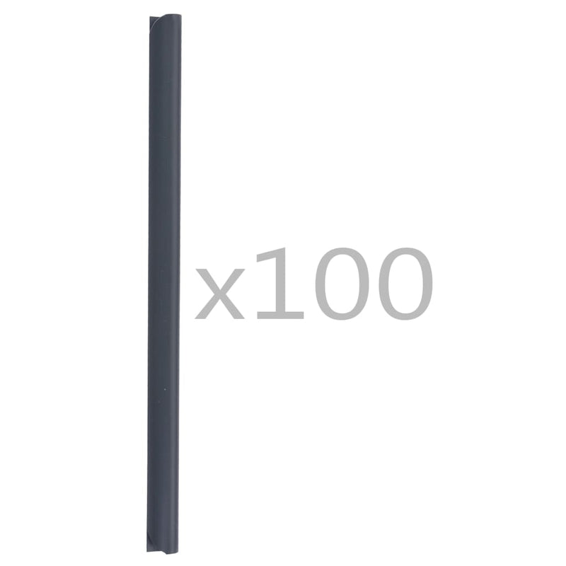 100 pcs Fence Strip Clips PVC Anthracite