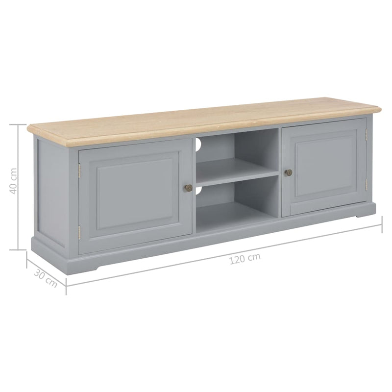 TV Cabinet Gray 47.2"x11.8"x15.7" Wood