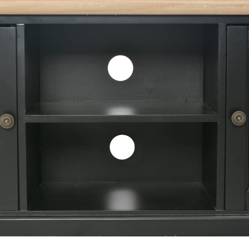 TV Cabinet Black 47.2"x11.8"x15.7" Wood