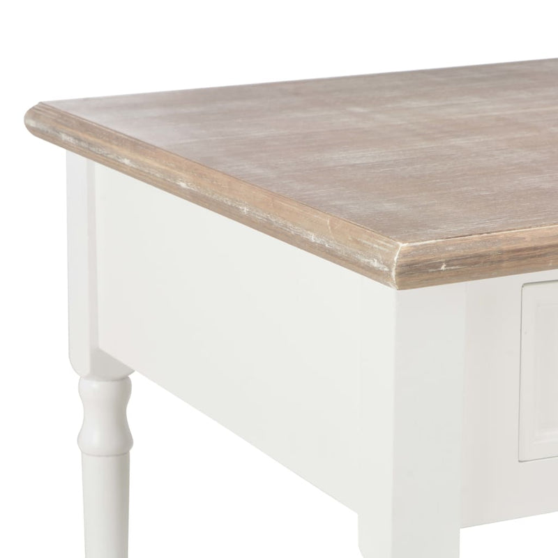 Coffee Table White 39.3"x21.6"x17.7" Wood