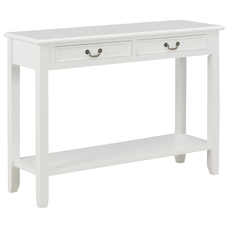 Console Table White 43.3"x13.7"x31.4"Wood