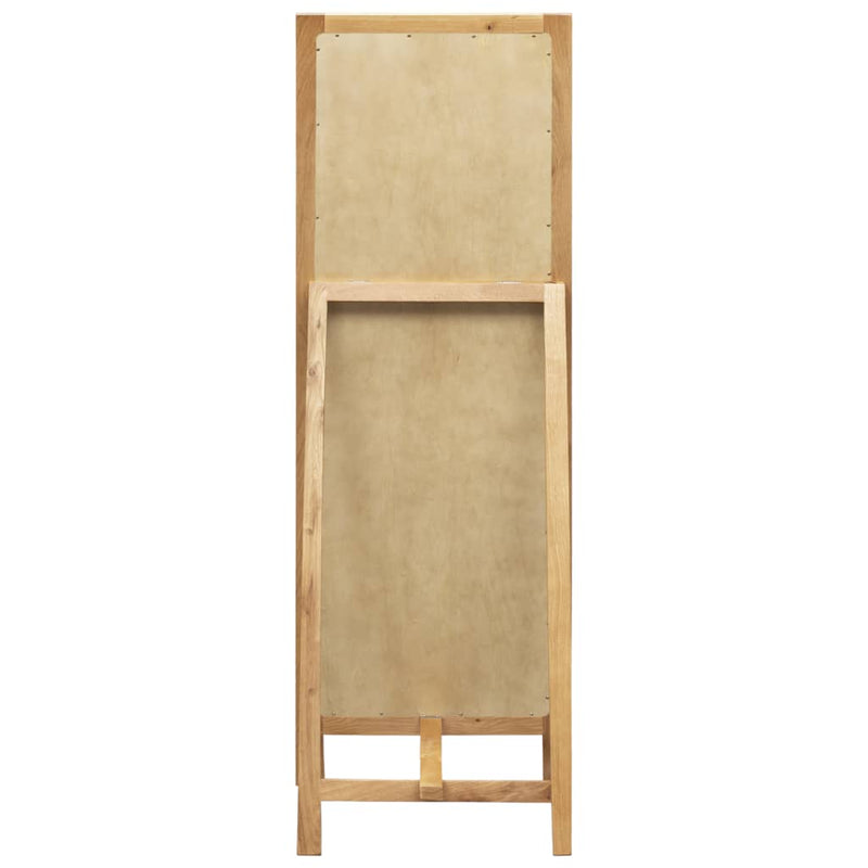 Freestanding Mirror 18.8"x18.3"x59" Solid Oak Wood