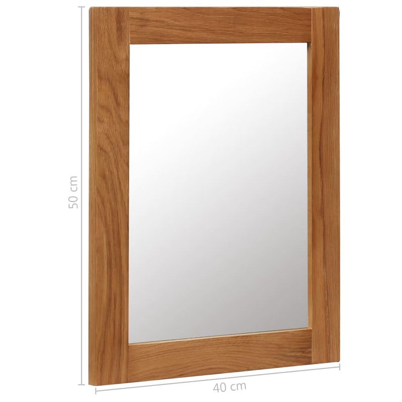Mirror 15.7"x19.6" Solid Oak Wood