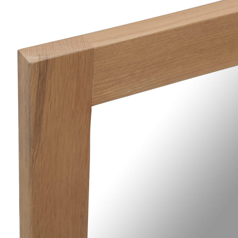 Mirror 19.6"x55.1" Solid Oak Wood
