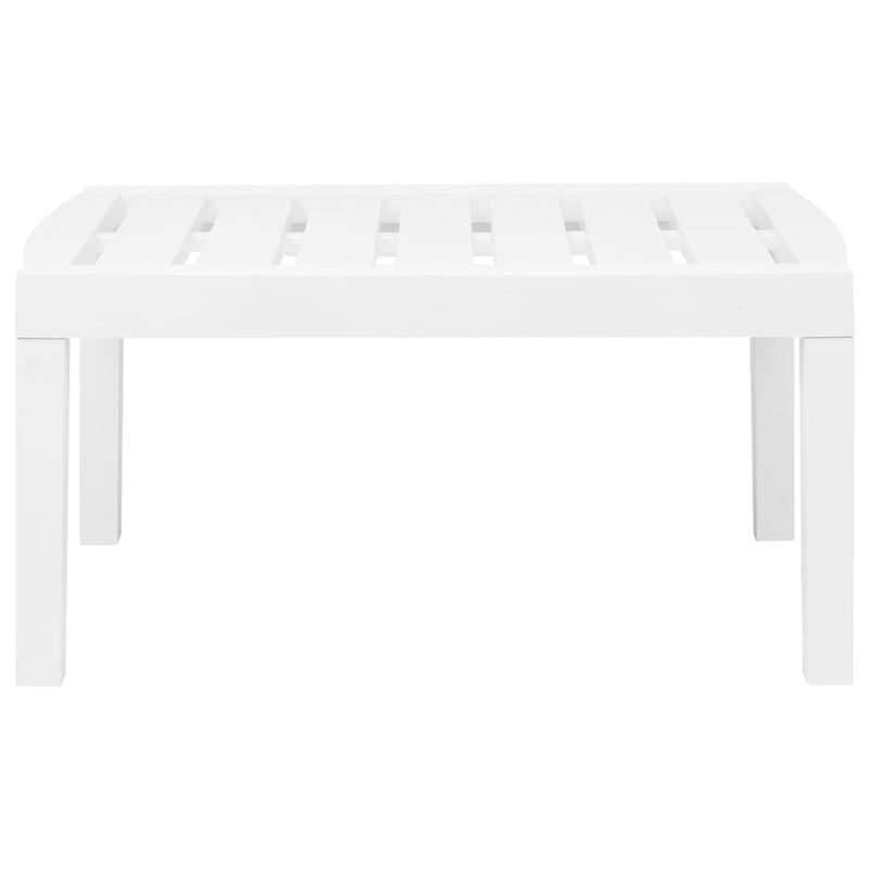3 Piece Patio Lounge Set Plastic White