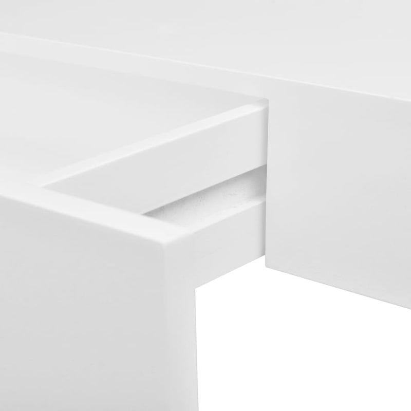 Floating Wall Shelves with Drawers 2 pcs White 18.9"