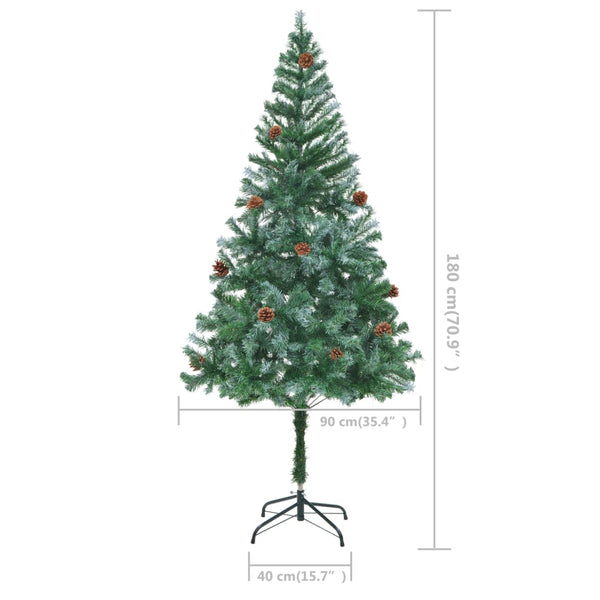 Artificial Christmas Tree with Pinecones 70.9"
