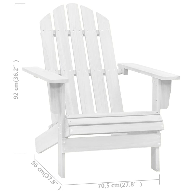 Patio Chair Wood White