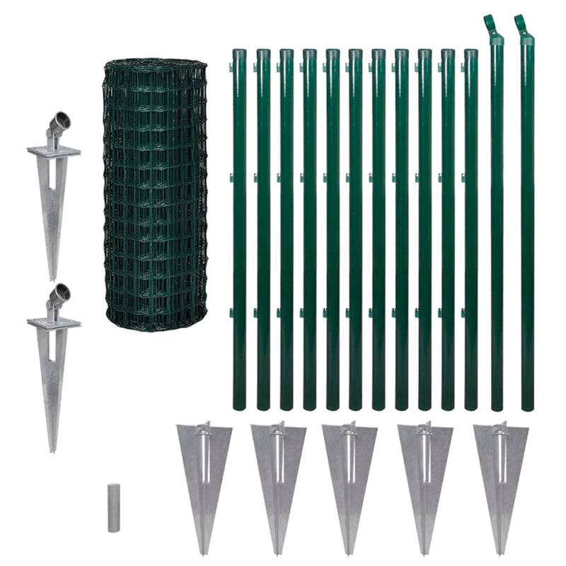 Euro Fence Steel 82ft x 3.3ft Green