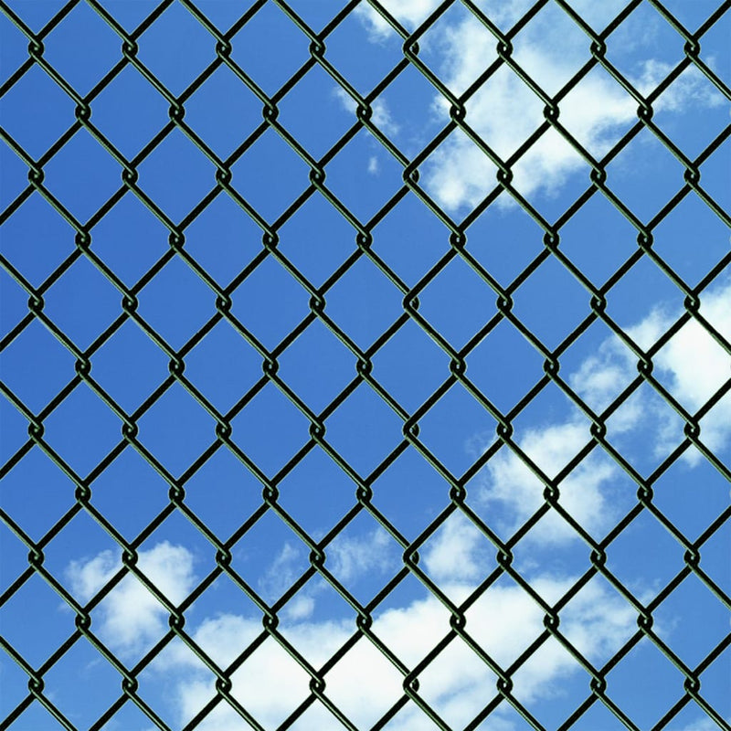 Chain Link Fence with Posts Spike Steel 4.9ftx49.2ft