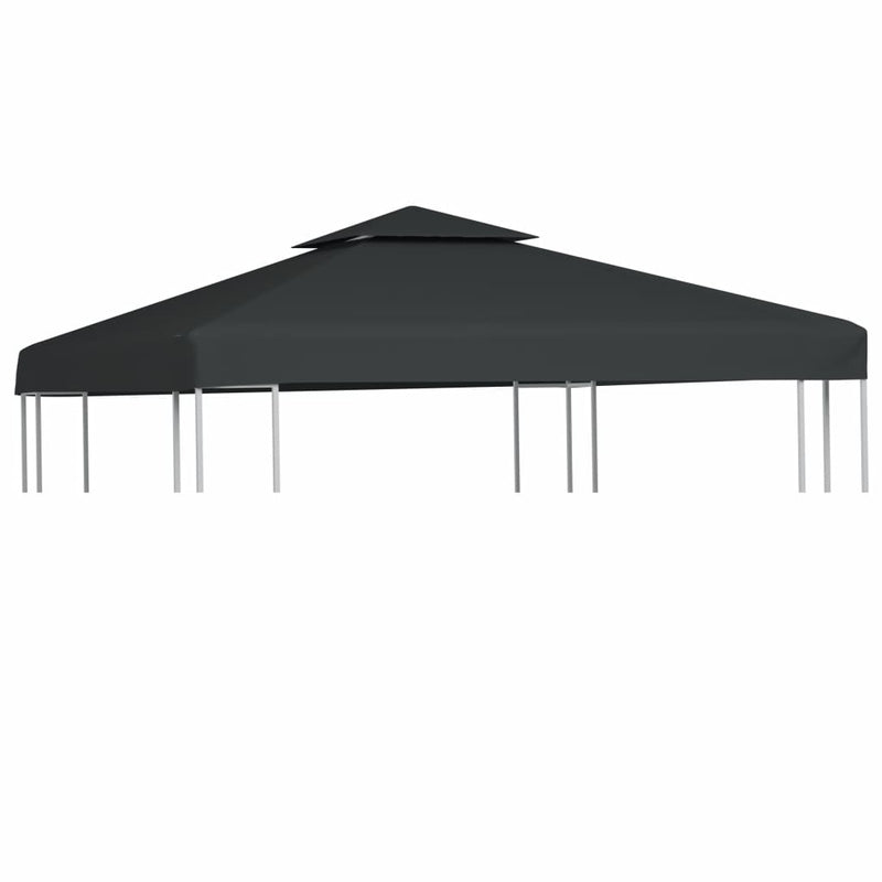 Gazebo Cover Canopy Replacement 9.14 oz/ydÂ² Dark Gray 10'x10'