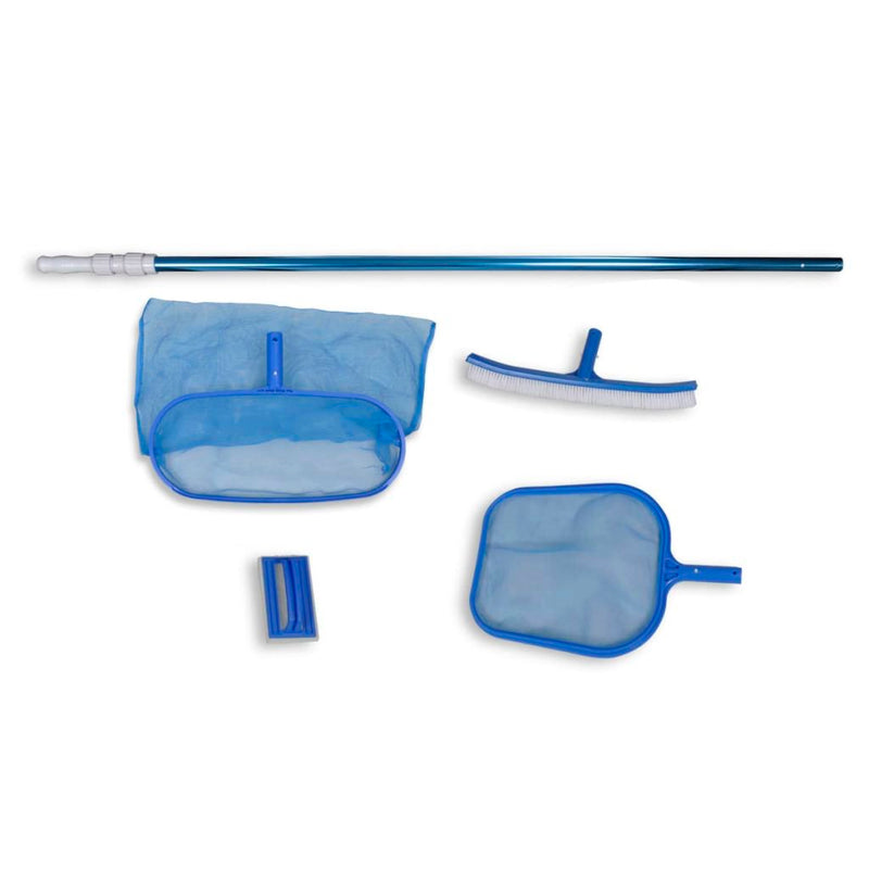 Pool Cleaning Set Brush 2 Leaf Skimmers 1 Telescopic Pole