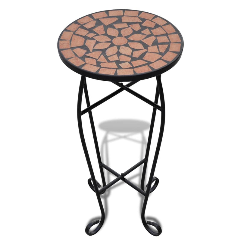Mosaic Side Table Plant Table Terracotta