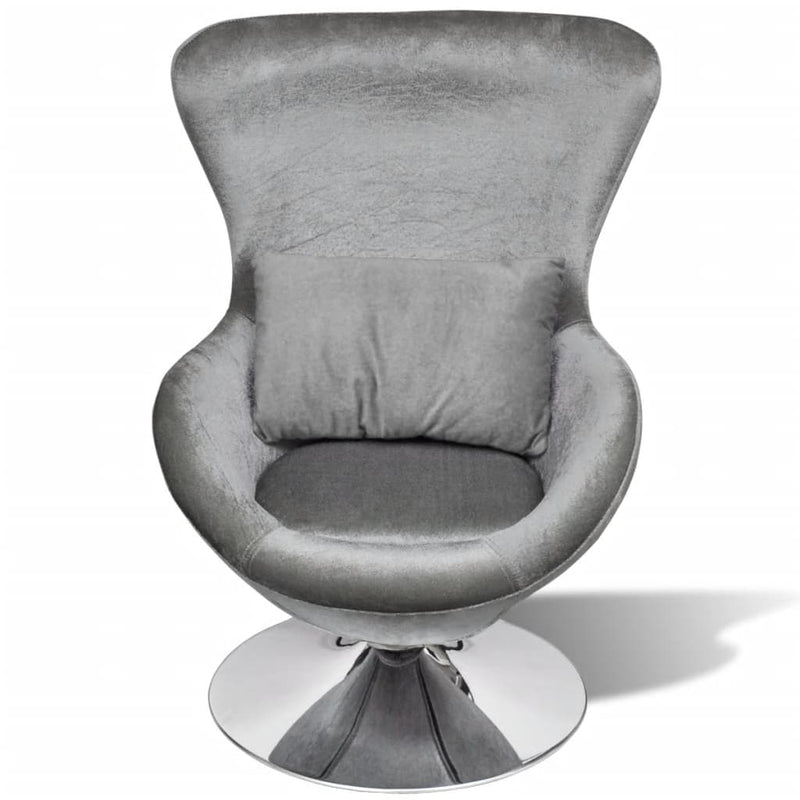 Armchair with Egg Shape Silver