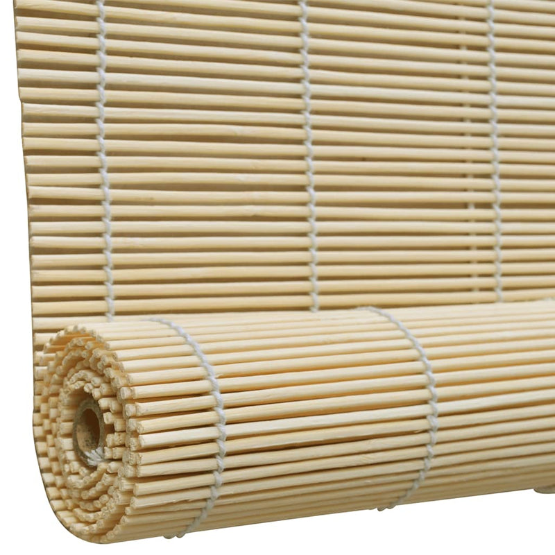 Natural Bamboo Roller Blinds 39.4" x 63"