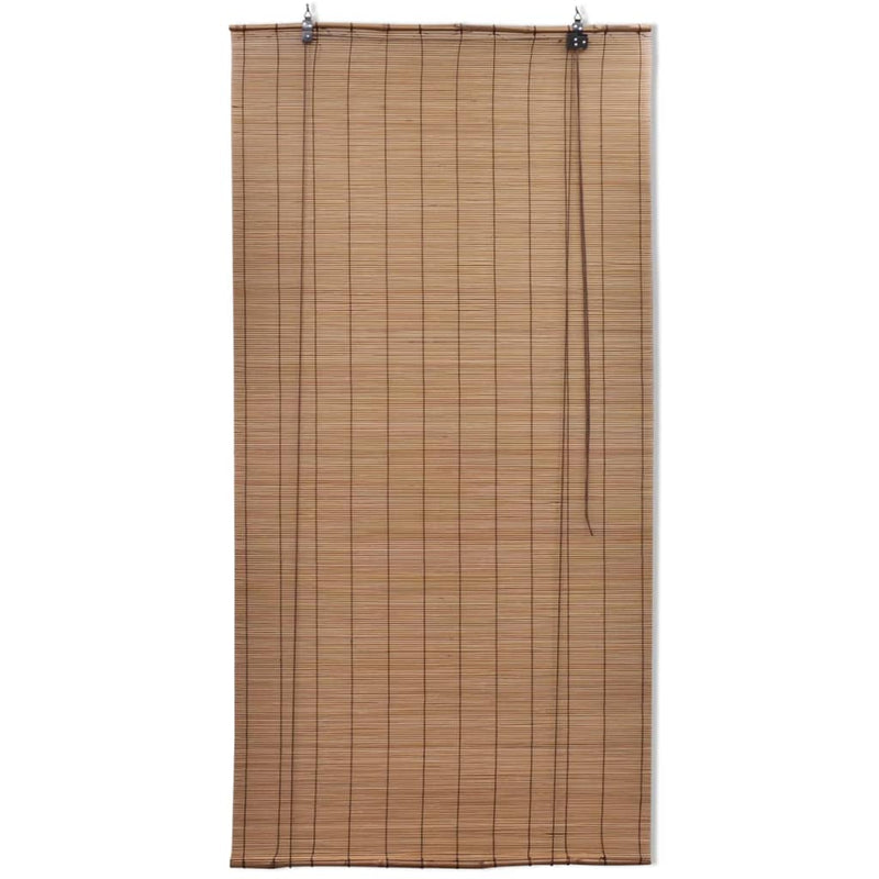 Brown Bamboo Roller Blinds 47.2" x 86.6"
