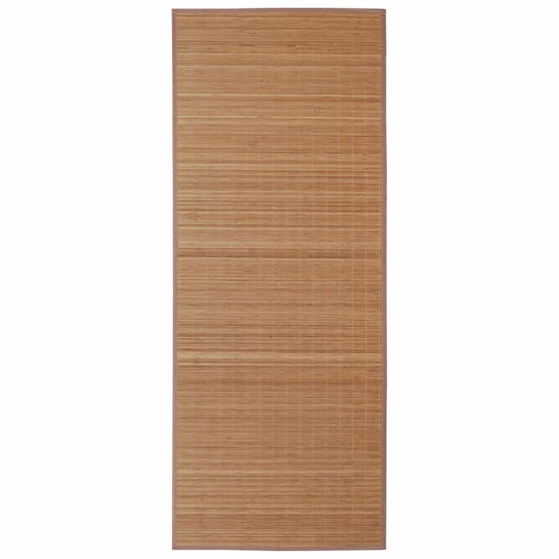 Rectangular Brown Bamboo Rug 31.5" x 118.1"