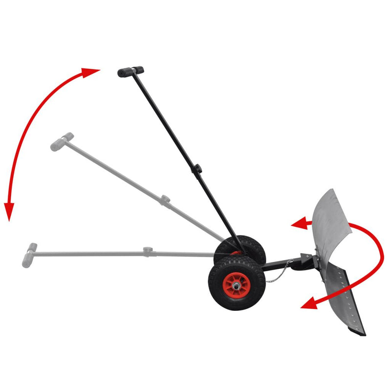 Manual Snow Shovel with Wheels