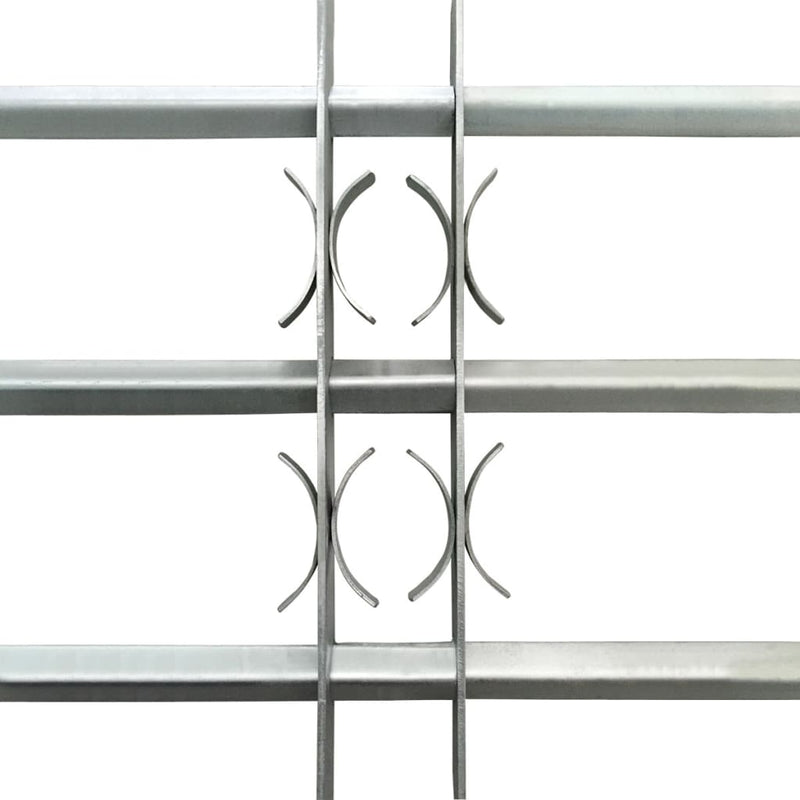 Adjustable Security Grille for Windows with 3 Crossbars 39.4"-59.1"