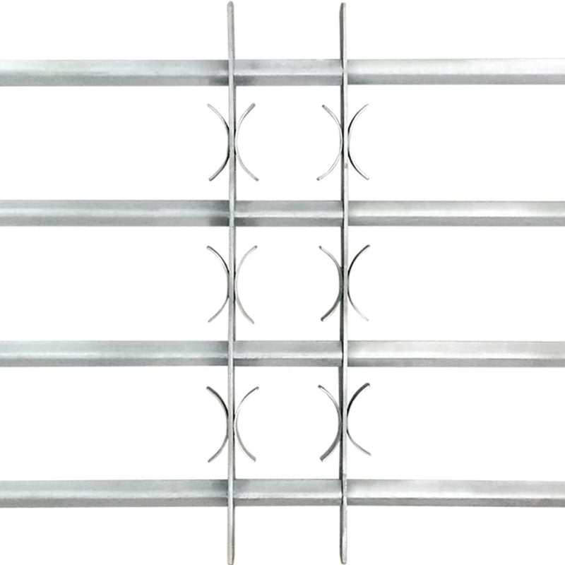Adjustable Security Grille for Windows with 4 Crossbars 39.4"-59.1"