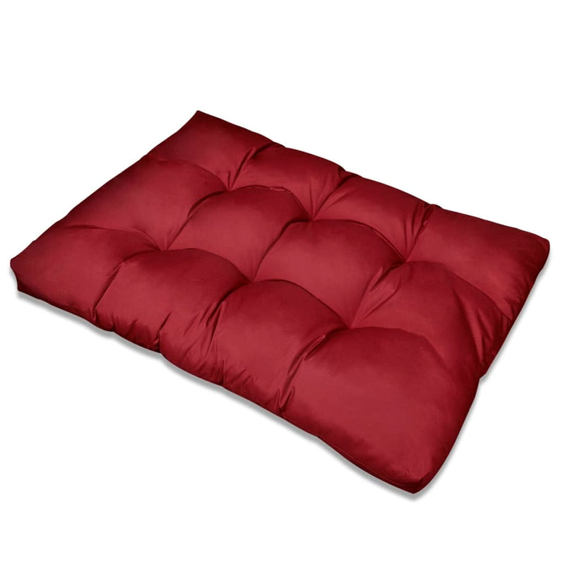 Wine Red Upholstered Seat Cushion 47.2" x 31.5" x 3.9"
