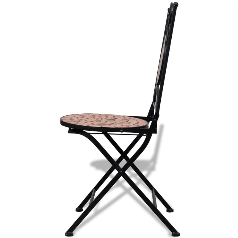 Folding Bistro Chairs 2 pcs Ceramic Terracotta