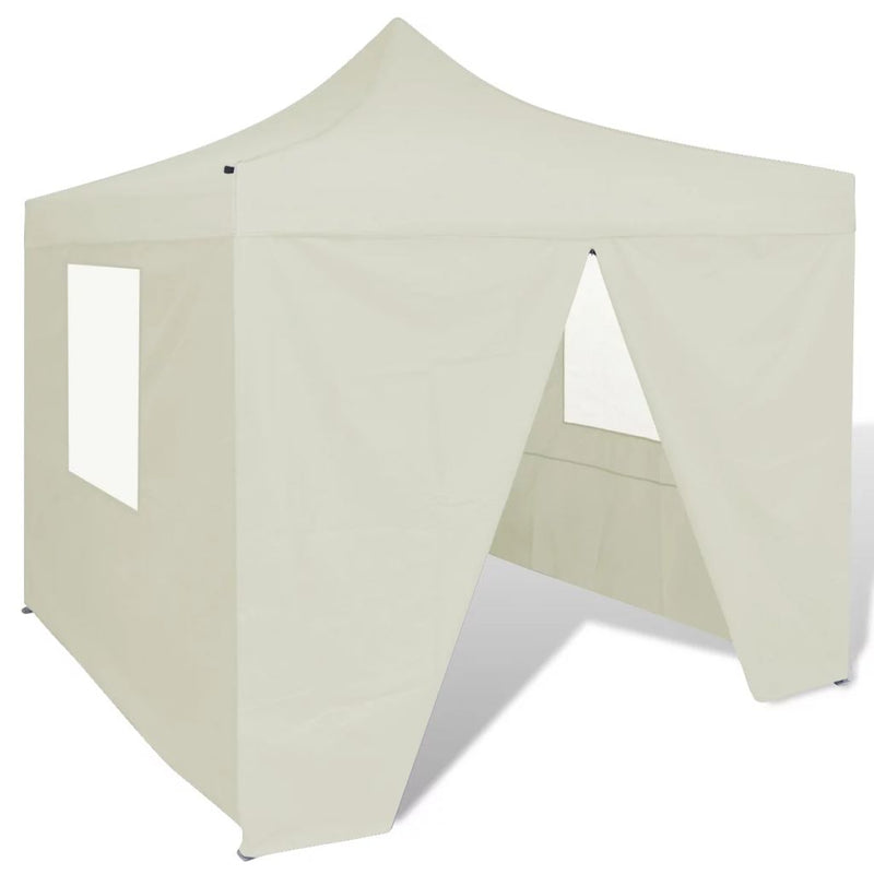 Cream Foldable Tent 10' x 10' with 4 Walls