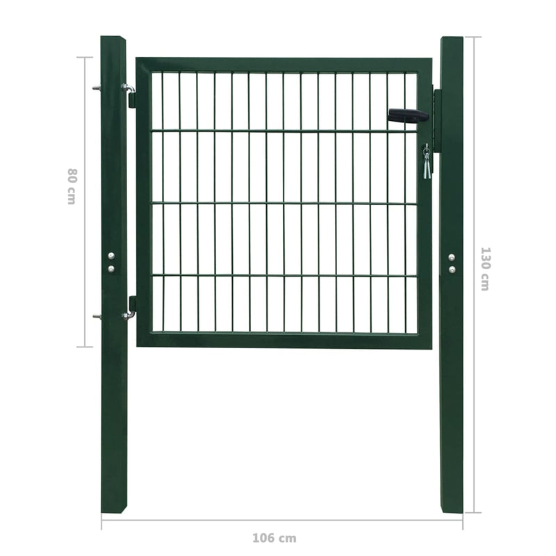 2D Fence Gate (Single) Green 41.7" x 51.2"