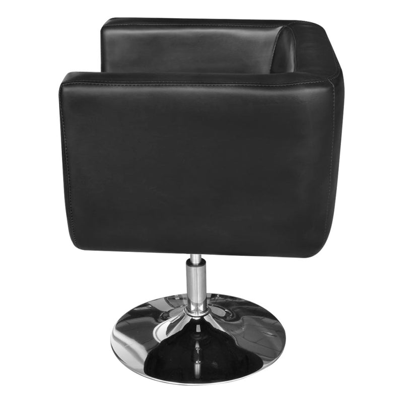 Armchairs with Chrome Base 2 pcs Black Faux Leather