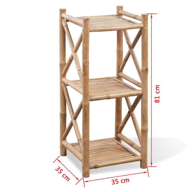 3-Tier Bamboo Shelf  Square