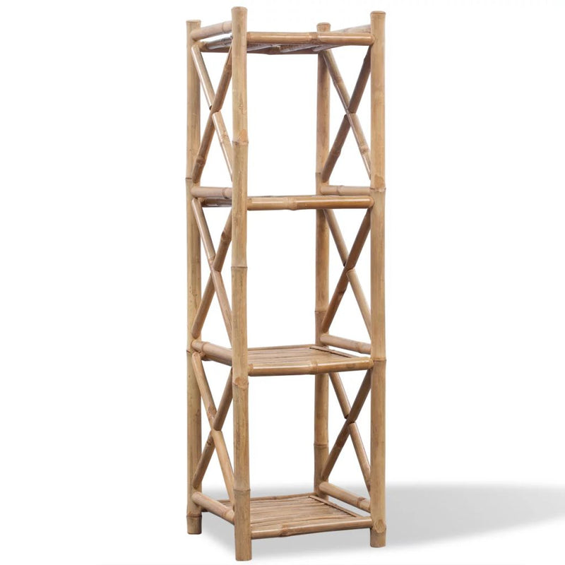 4-Tier Bamboo Shelf Square