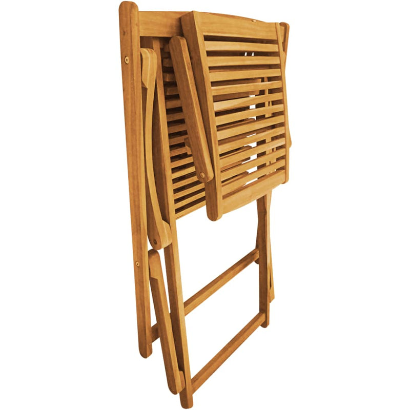 Deck Chair with Footrest Solid Acacia Wood