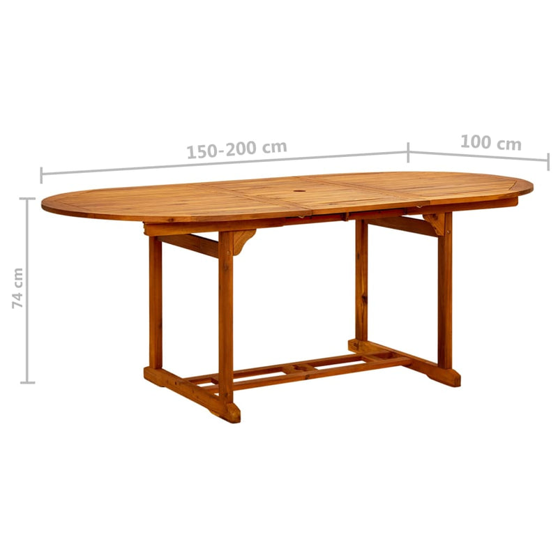 Patio Table 78.7"x39.3"x29.1" Solid Acacia Wood
