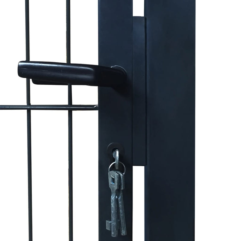 Fence Gate Steel 41.7"x97.6" Anthracite