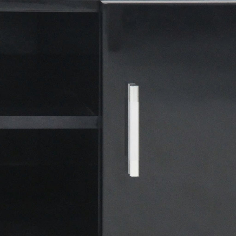 High Gloss TV Cabinet Black 47.2"x15.7"x18" MDF