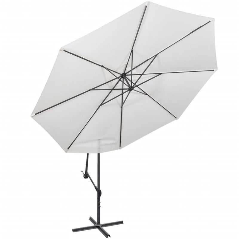 Cantilever Umbrella 137.8" Sand White