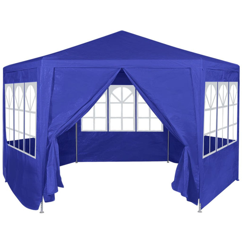 Marquee with 6 Side Walls Blue 6.6'x6.6'