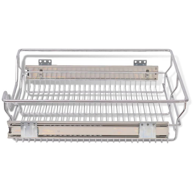 Pull-Out Wire Baskets 2 pcs Silver 19.7"