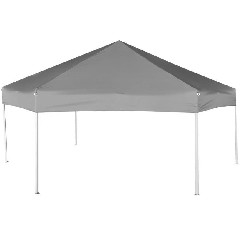 Hexagonal Pop-Up Marquee with 6 Sidewalls Gray 11.8'x10.2'