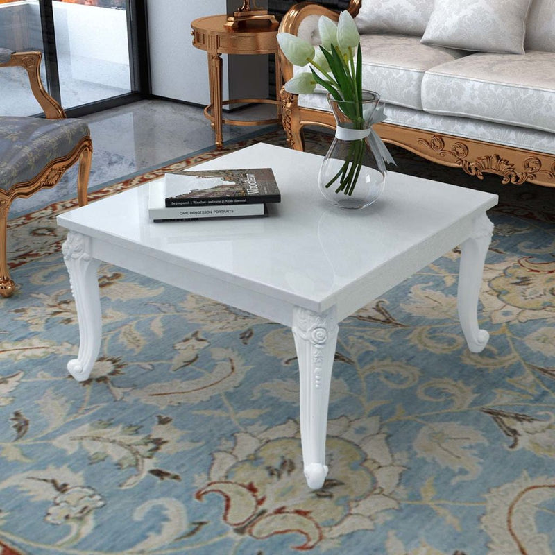 Coffee Table 31.5"x31.5"x16.5" High Gloss White