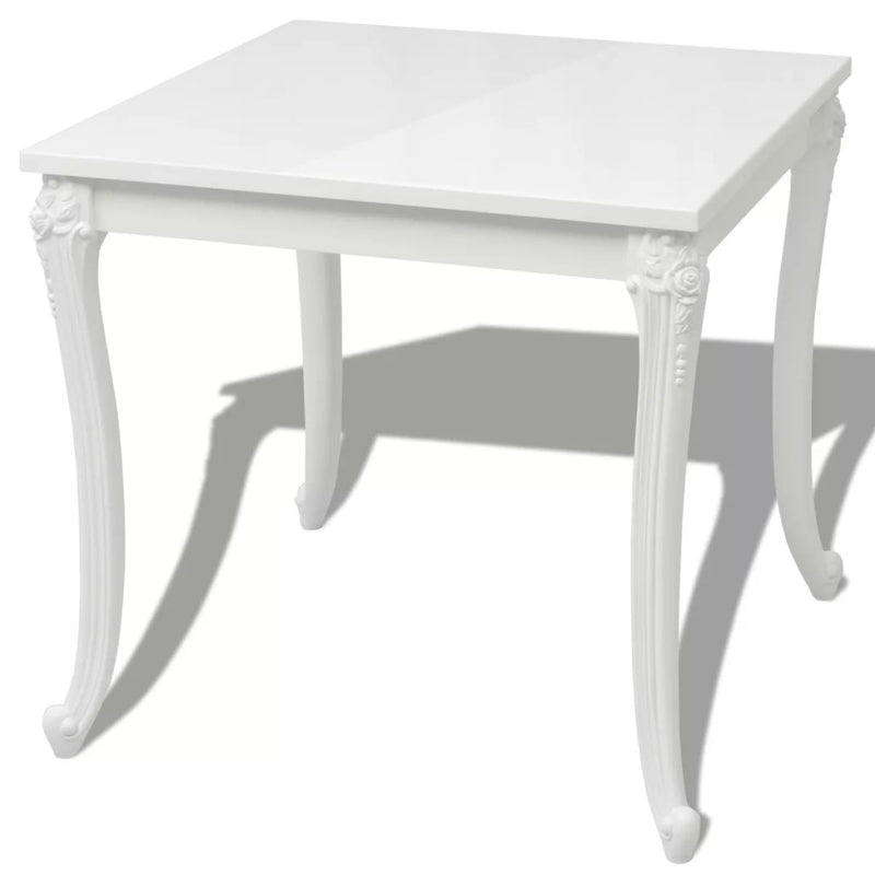Dining Table 31.5"x31.5"x30" High Gloss White