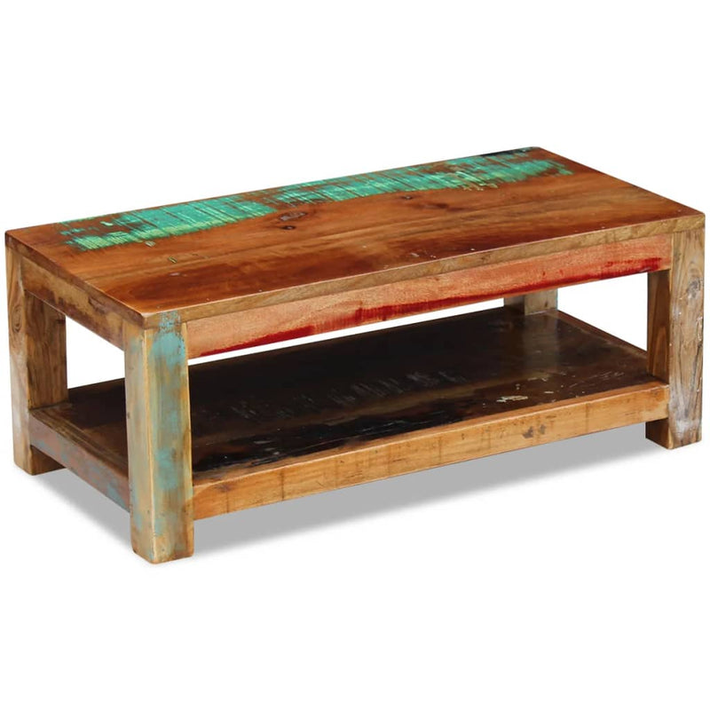 Coffee Table Solid Reclaimed Wood 35.4"x17.7"x13.8"