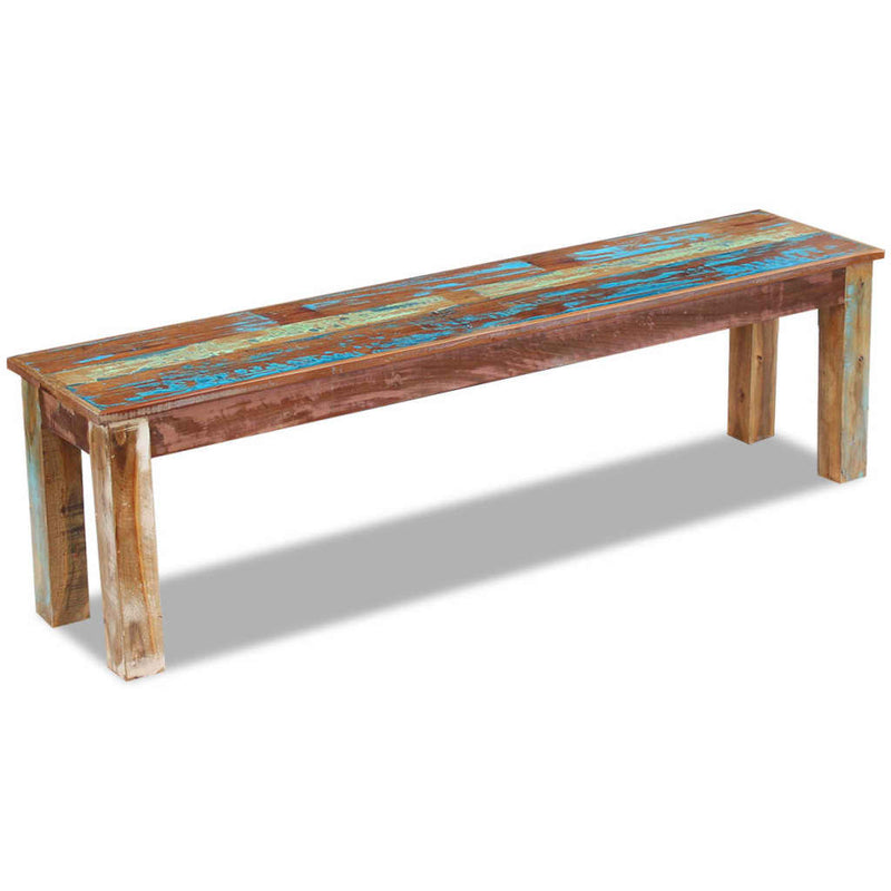 Bench Solid Reclaimed Wood 63"x13.8"x18.1"