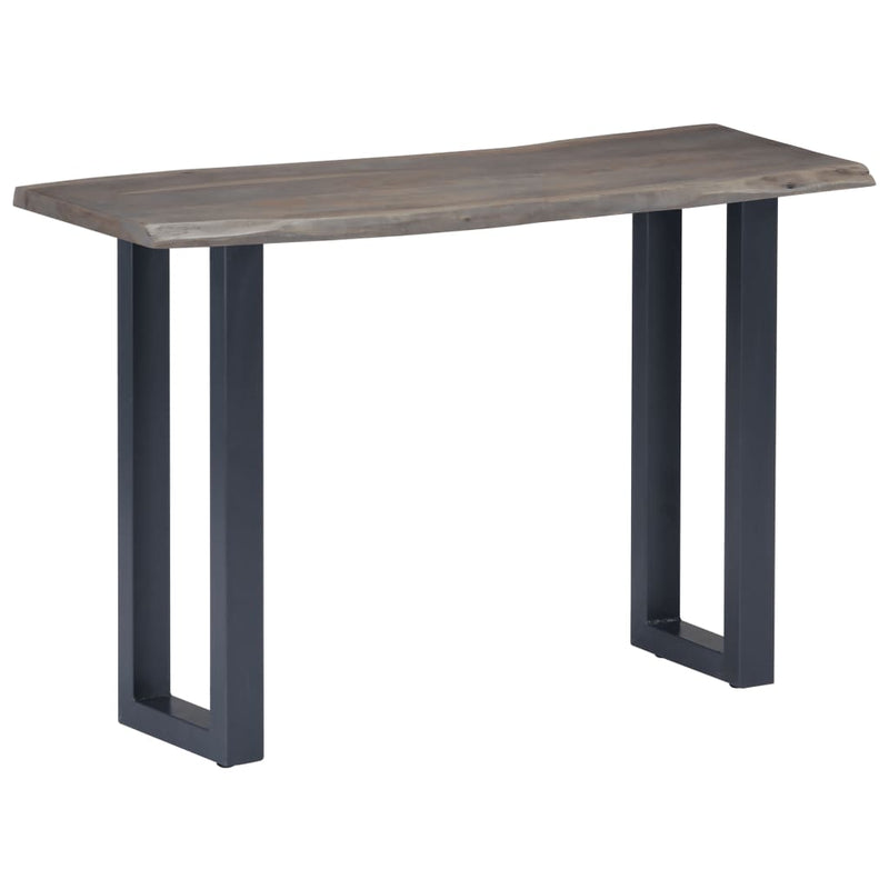 Console Table Gray 45.3"x13.8"x29.9" Solid Acacia Wood and Iron